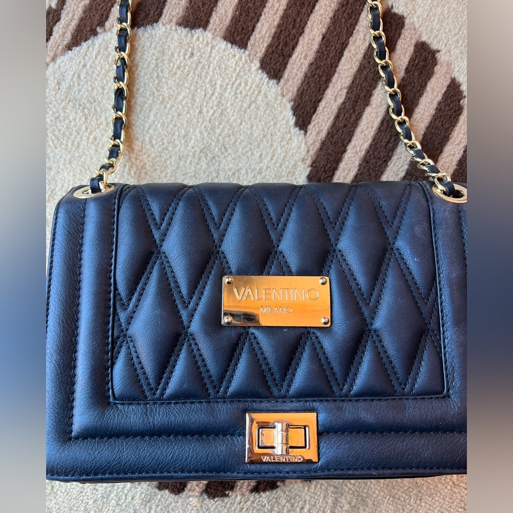 Valentino By Mario Alice Quilted Leather Shoulder Bag Gem